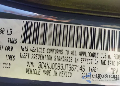 2018 Jeep Compass Trailhawk 4X4 z USA, uszkodzony, nr VIN 3C4NJDDB3JT367145